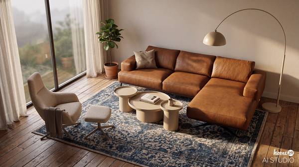 Bogenleuchte ELARA Eisen - 1-flammig - Beige