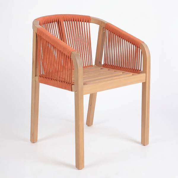 Gartenessgruppe Evoa 7-teilig Akazie massiv / Webstoff - Terracotta