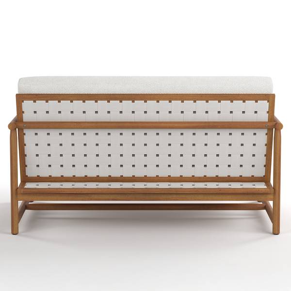 Set di 3 mobili da esterno Teva Legno di acacia massello / Tessuto - Acacia marrone / crema
