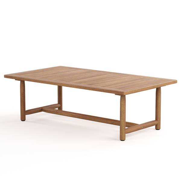 Set di 3 mobili da esterno Teva Legno di acacia massello / Tessuto - Acacia marrone / crema