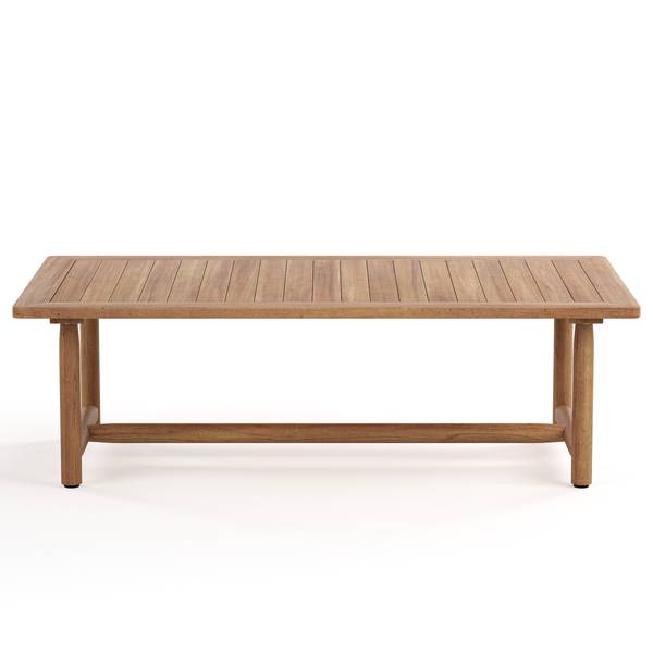 Set di 3 mobili da esterno Teva Legno di acacia massello / Tessuto - Acacia marrone / crema