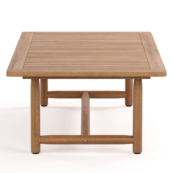 Set di 3 mobili da esterno Teva Legno di acacia massello / Tessuto - Acacia marrone / crema