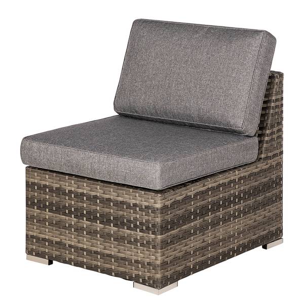 Loungegruppe Bahrani 2-teilig Grau - Grün - Aluminium - Polypropylen - 74 x 33 x 74 cm