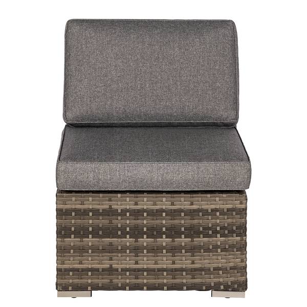Loungegruppe Bahrani 2-teilig Grau - Grün - Aluminium - Polypropylen - 74 x 33 x 74 cm