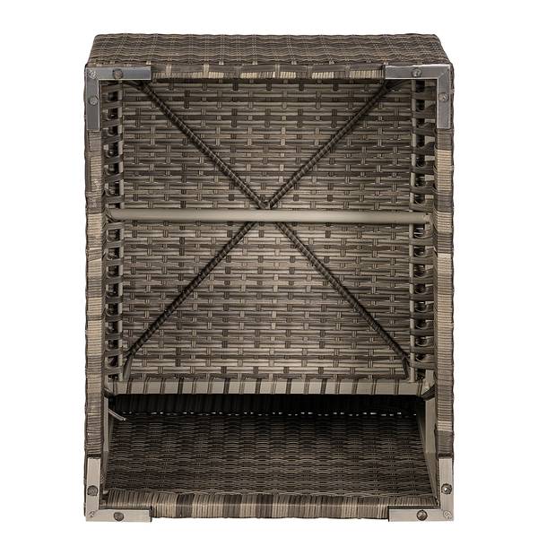 Loungegruppe Bahrani 2-teilig Grau - Grün - Aluminium - Polypropylen - 74 x 33 x 74 cm