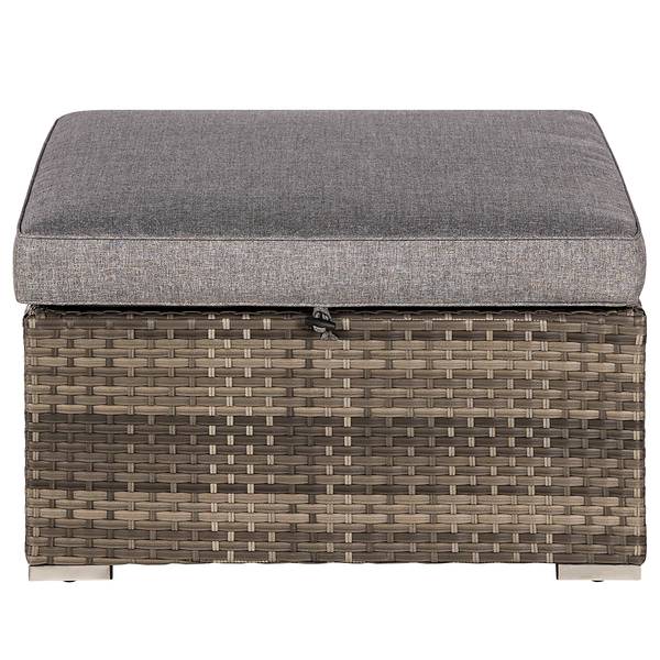Loungegruppe Bahrani 2-teilig Grau - Grün - Aluminium - Polypropylen - 74 x 33 x 74 cm