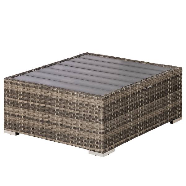 Loungegruppe Bahrani 2-teilig Grau - Grün - Aluminium - Polypropylen - 74 x 33 x 74 cm