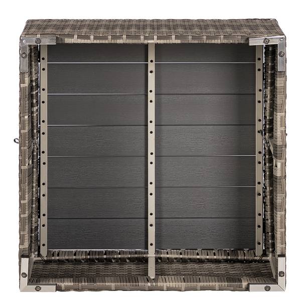 Loungegruppe Bahrani 2-teilig Grau - Grün - Aluminium - Polypropylen - 74 x 33 x 74 cm
