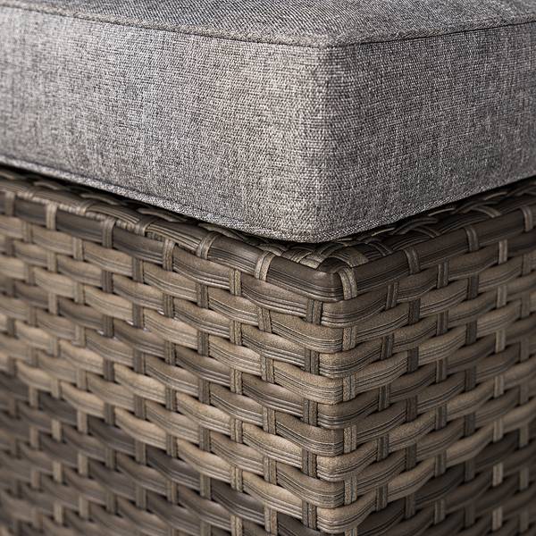 Loungegruppe Bahrani 2-teilig Grau - Grün - Aluminium - Polypropylen - 74 x 33 x 74 cm