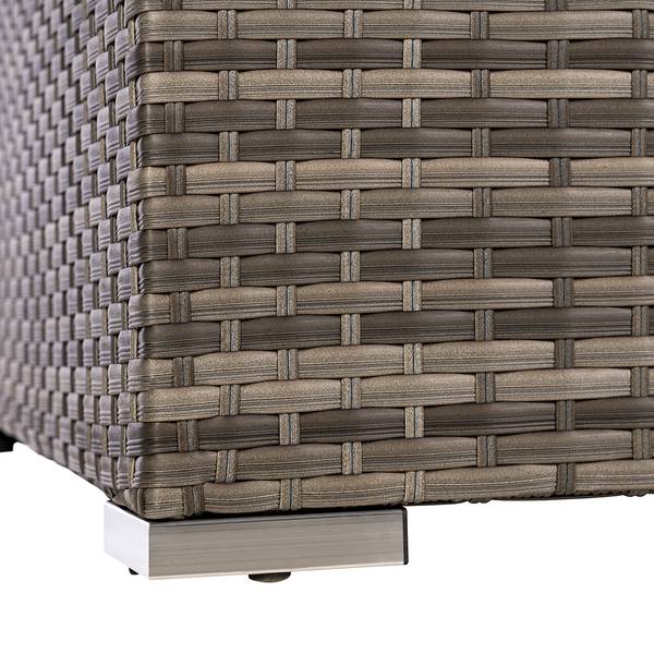 Loungegruppe Bahrani 2-teilig Grau - Grün - Aluminium - Polypropylen - 74 x 33 x 74 cm
