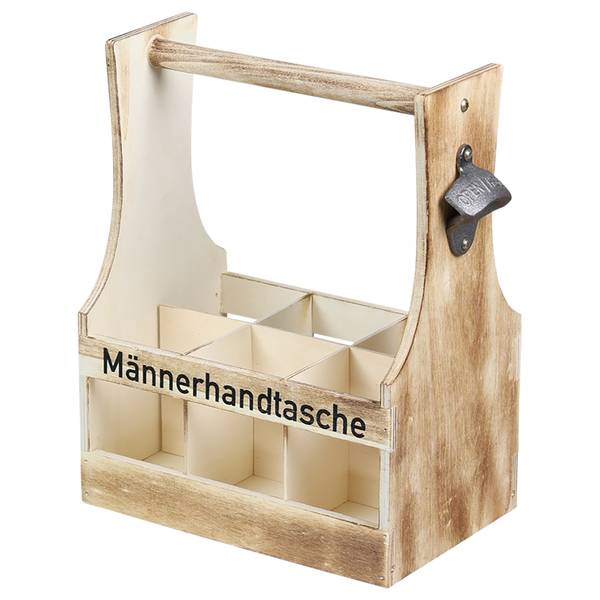 Flaschenträger Kimni Braun - Holzwerkstoff - 25 x 32 x 17 cm