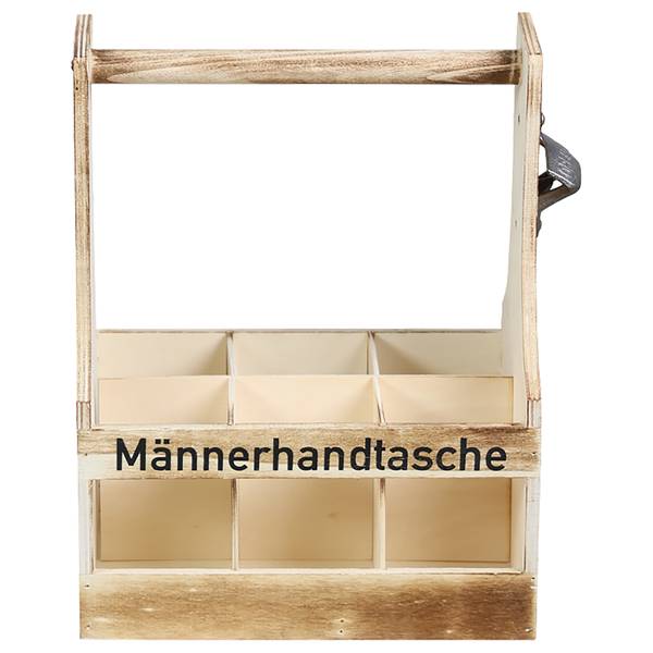 Flaschenträger Kimni Braun - Holzwerkstoff - 25 x 32 x 17 cm