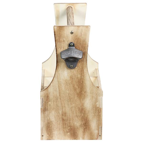 Flaschenträger Kimni Braun - Holzwerkstoff - 25 x 32 x 17 cm