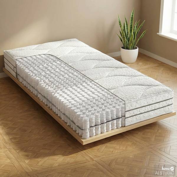 Tonnentaschenfederkernmatratze Flex T Weiß - 90 x 200cm - H2