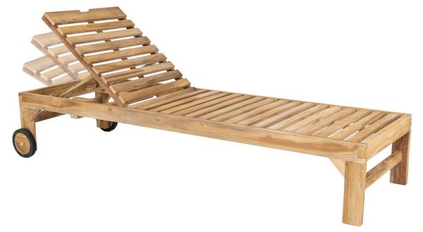 Liegenstuhl Andorra Holz teilmassiv - 200 x 30 x 62 cm