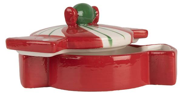 Vorratsglas Christmas 50119 Rot - Keramik - 10 x 8 x 14 cm