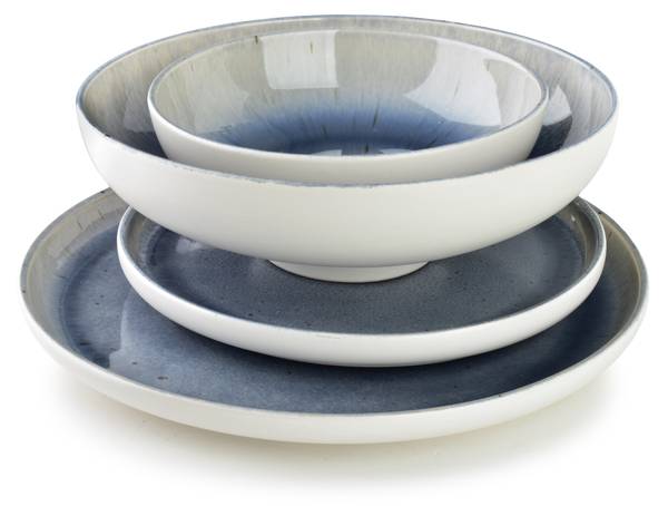 Dessertteller BASIC NATURE Blau - Keramik - 21 x 3 x 21 cm