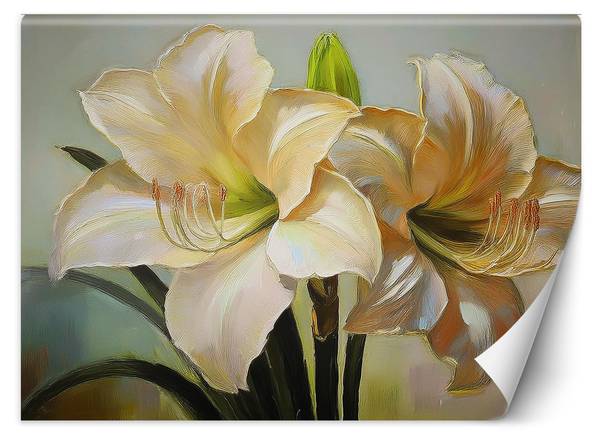 Fototapete gemalte Blume 200 x 140 cm