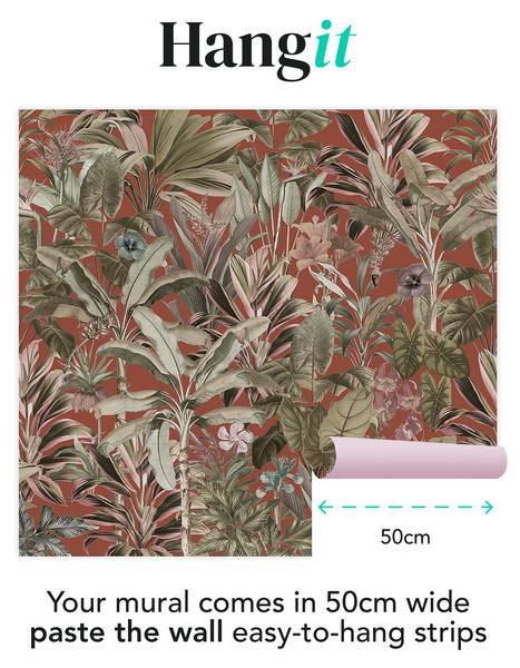Fototapete Funky Dschungel Braun - Fleece - 300 x 280 x 2 cm