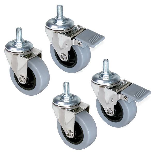 Rollen 2037121 4er-Set Grau - Metall - 2 x 7 x 2 cm
