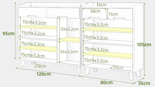 Schuhschrank SSH-1 Tiefe: 120 cm