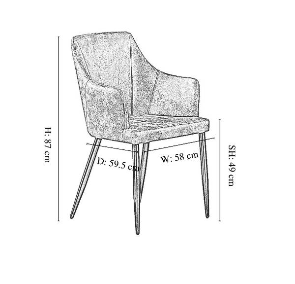 Zarah Esszimmerstühle 4er Set Braun - Echtleder - 58 x 87 x 60 cm