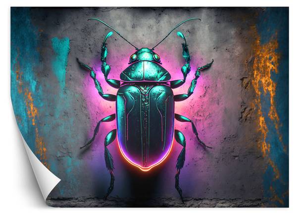 Fototapete Neon Insekten Tiere 350 x 245 cm