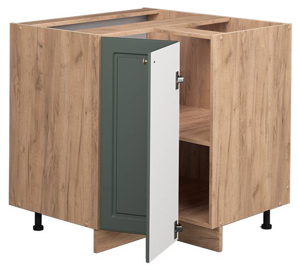 Eckunterschrank Fame-Line 45597 Grün - Eiche Sand Dekor