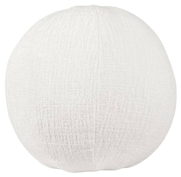 Sitzpouf LEITH Weiß - Textil - 37 x 37 x 37 cm