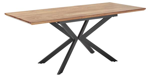 Ausziehtisch AKI Braun - Holzwerkstoff - Metall - 180 x 76 x 80 cm