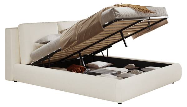 Polsterbett Zoom Ⅰ Beige - Holzwerkstoff - 194 x 90 x 230 cm