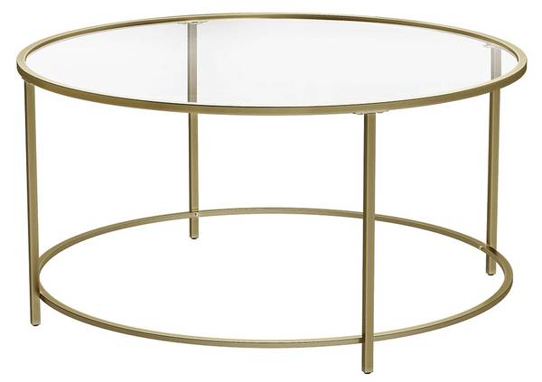 Couchtisch Belmopan Gold - Metall - 84 x 46 x 84 cm