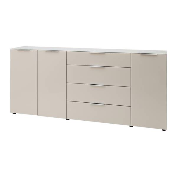 Sideboard SIENA Beige - Holzwerkstoff - Glas - 226 x 99 x 40 cm