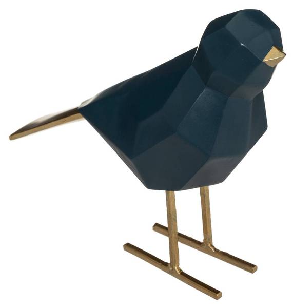 Statue OISEAU Blau - Kunststoff - 7 x 16 x 16 cm