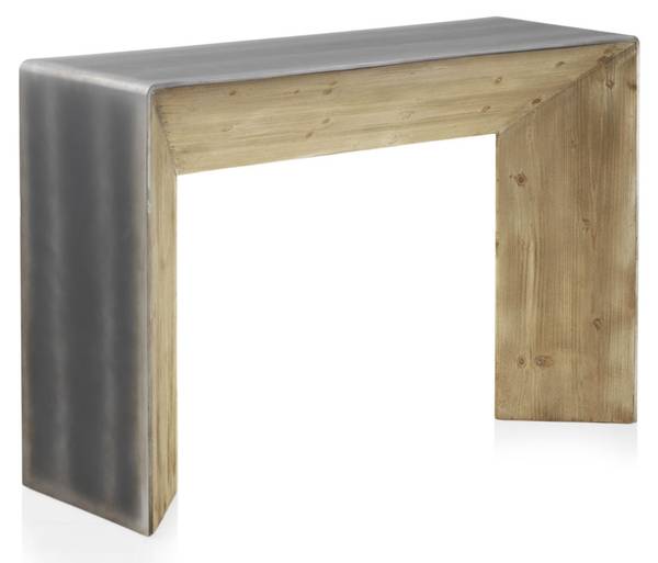 Konsole  10929 Silber - Holzwerkstoff - 40 x 80 x 120 cm
