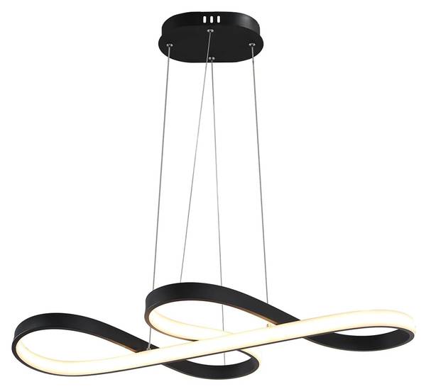 Hanglamp Guy II zwart - metaal - 35 x 150 x 75 cm