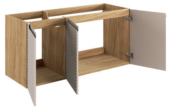 Schrank unter waschbecken OCEAN CUW120 Beige - Melamin - 120 x 57 x 46 cm