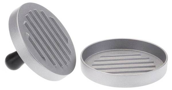 Burgerpresse 121103 Grau - Aluminium - 12 x 8 x 12 cm