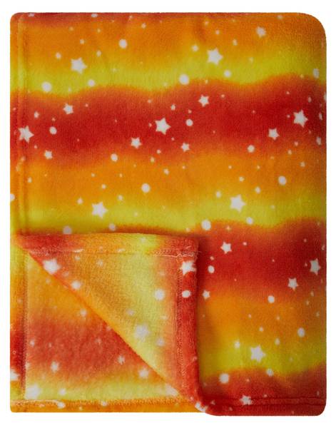 Kuscheldecke Orange Star 180 x 150 cm