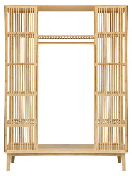 Kleiderständer Hudiksvall Beige - Bambus - 140 x 185 x 45 cm