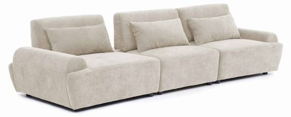 3-Sitzer-Sofa Callisto Cremeweiß