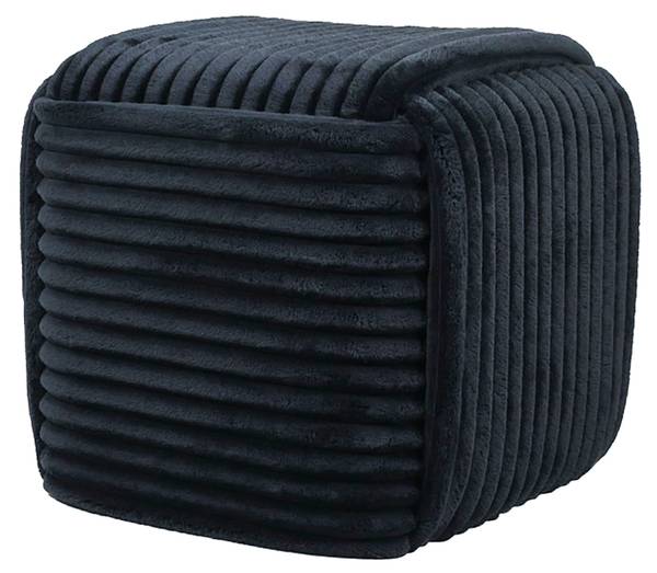 Pouf WIKI Schwarz - Textil - 43 x 38 x 43 cm