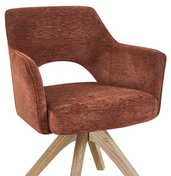 Stuhl KONYA Braun - Textil - 57 x 80 x 62 cm