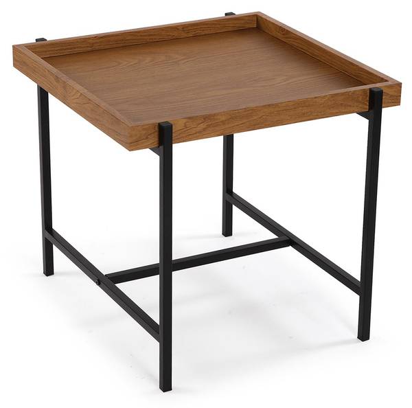Beistelltisch Renee Schwarz - Holzwerkstoff - Holz teilmassiv - 50 x 46 x 50 cm