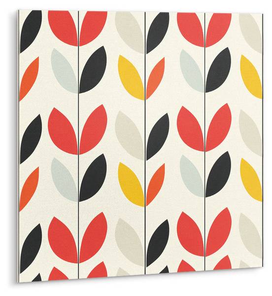 Zelfklevende Tegels Bohois set van 9 bruin - polyester-PVC - 30 x 30 x 1 cm