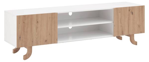 TV-Element VIRA Braun - Weiß - Holz teilmassiv - 172 x 50 x 43 cm