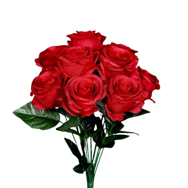 Künstlicher Rosenstrauß Shiro Rot - Kunststoff - 1 x 40 x 1 cm