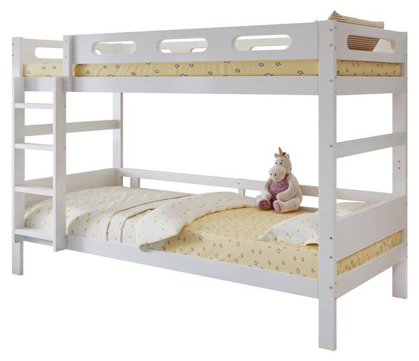 Stapelbed LucyAttic Ⅰ wit - grenenhout - 95 x 146 x 204 cm