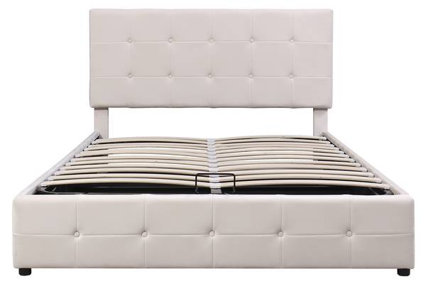 Doppelbett M063-01 Beige - Holzwerkstoff - 140 x 106 x 203 cm