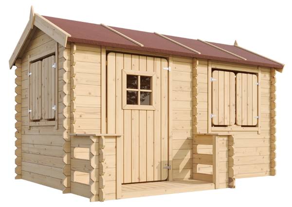 Kinderspielhaus M503 Beige - Fichte - 235 x 111 x 176 cm